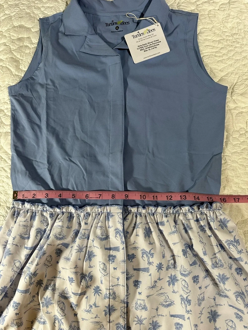 NWT Turtles and Tees Girls Golf Dress and Matching Shorts XL